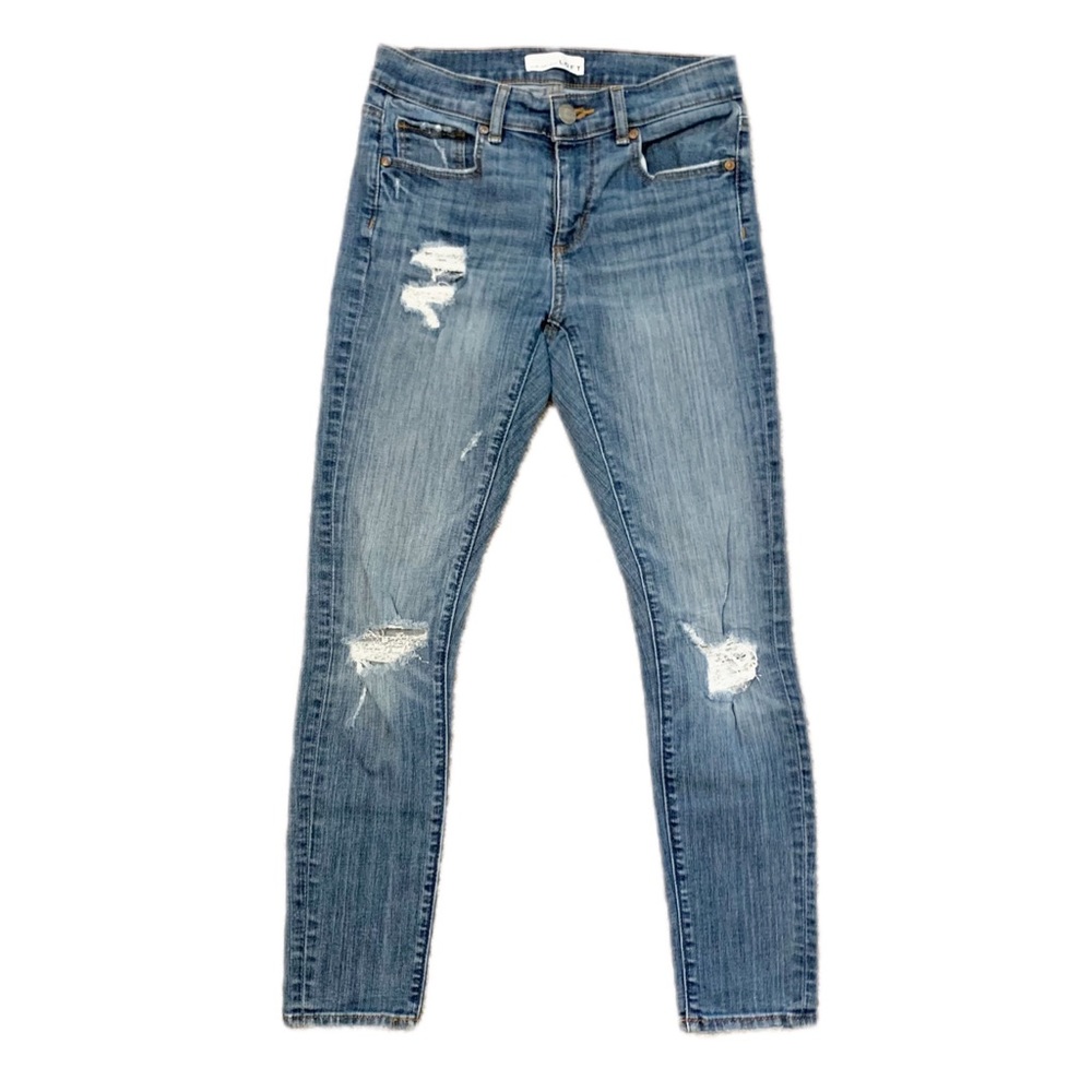 LOFT Modern Skinny Distressed Jeans